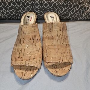 White mountain cork look wedges